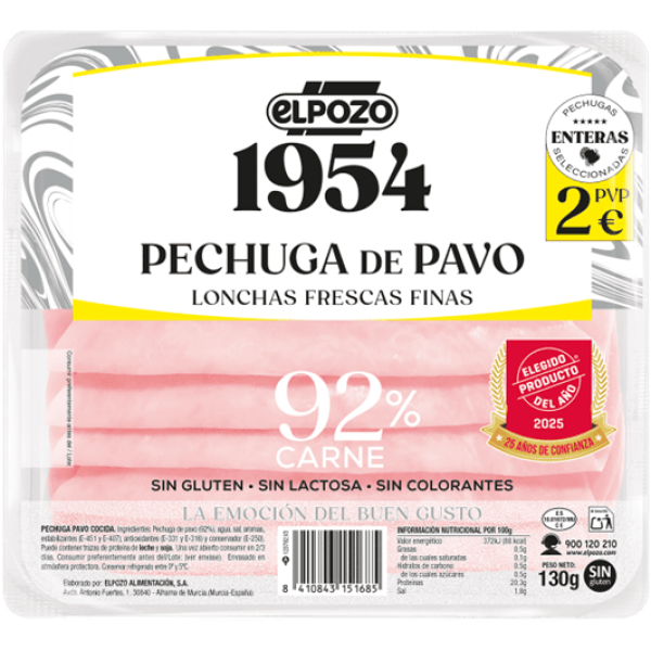 PECHUGA DE PAVO LONCHAS FRESCAS FINAS