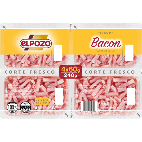 BACON TIRAS 4X60G ELPOZO