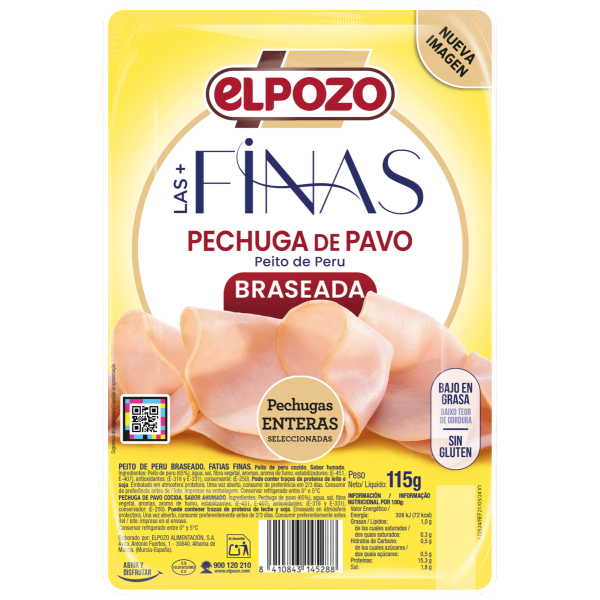 PECHUGA DE PAVO BRASEADA BAJO EN GRASA