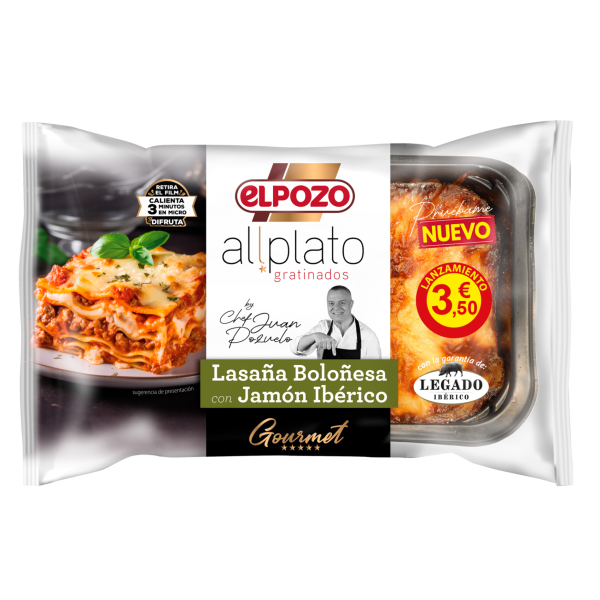 LASAÑA BOLOÑESA CON JAMÓN IBÉRICO GRATINADA