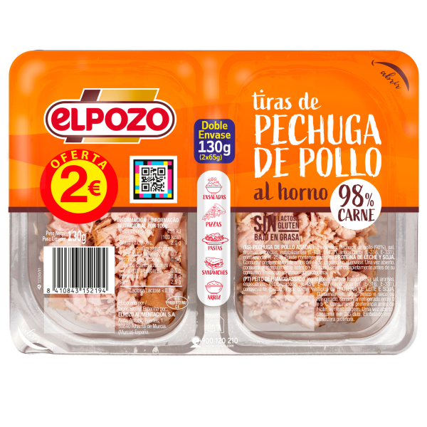 TIRAS DE PECHUGA DE POLLO AL HORNO.
