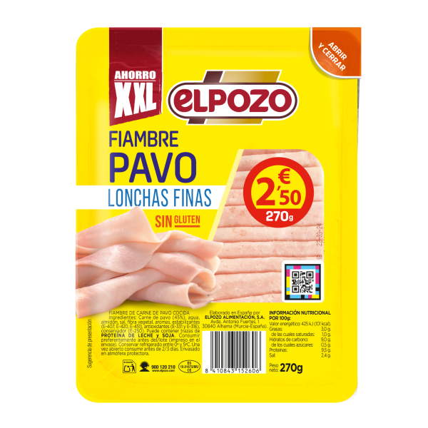 FIAMBRE PAVO MAXI LONCHAS FINAS